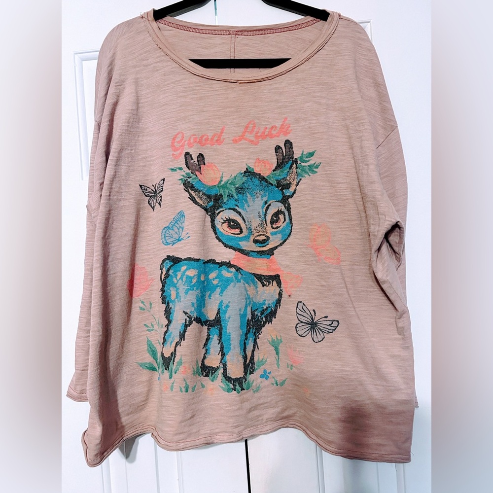 Boutique  Deer/ Butterfly T shirt
